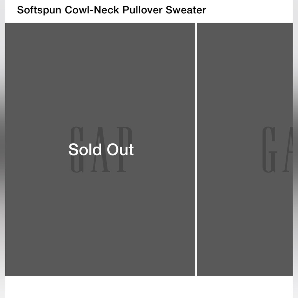 NWOT GAP soft spun cowl neck pullover sweater with rib knit details! Size Small - Picture 15 of 16